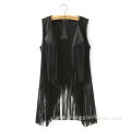 Wholesale Fashion Women Sleeveless Tassel Cardigan